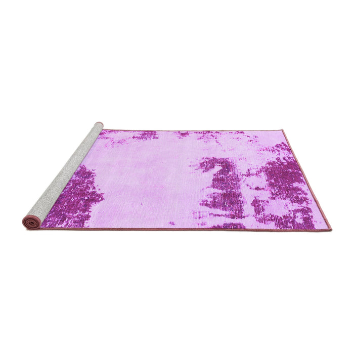 Sideview of Machine Washable Abstract Purple Modern Area Rugs, wshabs1250pur