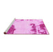 Sideview of Machine Washable Abstract Pink Modern Rug, wshabs1250pnk