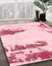 Abstract Pink Modern Rug in Family Room, abs1250