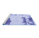 Sideview of Machine Washable Abstract Blue Modern Rug, wshabs1250blu