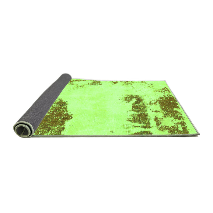 Sideview of Abstract Green Modern Rug, abs1250grn