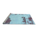 Sideview of Machine Washable Abstract Light Blue Modern Rug, wshabs1250lblu