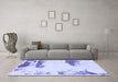 Machine Washable Abstract Blue Modern Rug in a Living Room, wshabs1250blu