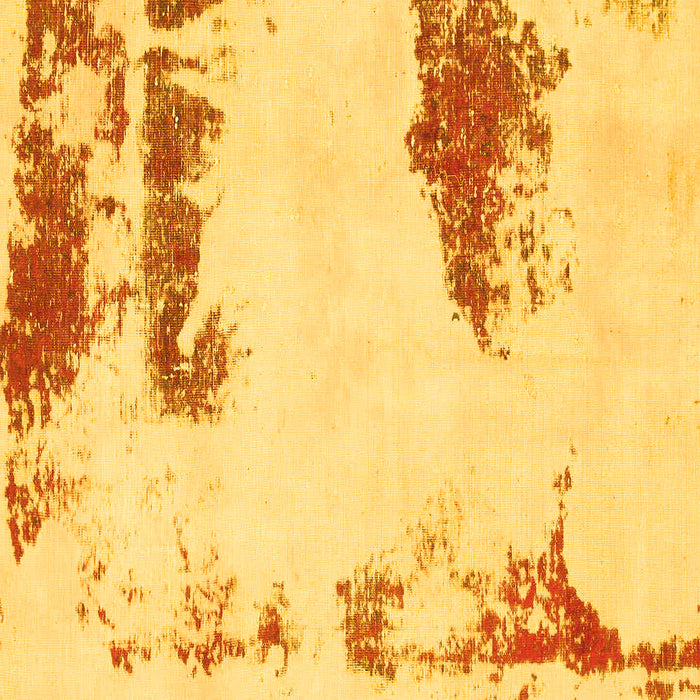 Square Machine Washable Abstract Yellow Modern Rug, wshabs1250yw