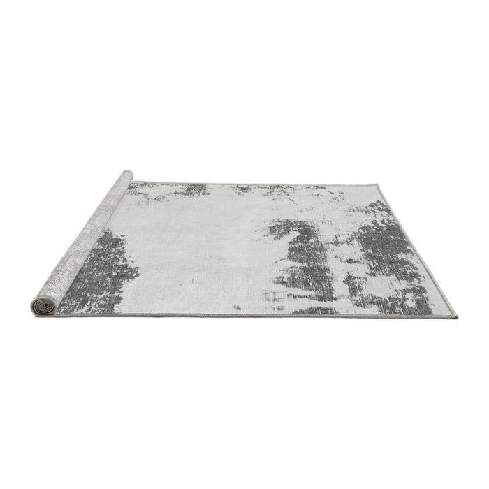 Sideview of Machine Washable Abstract Gray Modern Rug, wshabs1250gry