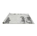 Sideview of Machine Washable Abstract Gray Modern Rug, wshabs1250gry