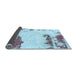 Sideview of Abstract Light Blue Modern Rug, abs1250lblu