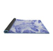 Sideview of Abstract Blue Modern Rug, abs1251blu