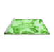 Sideview of Machine Washable Abstract Green Modern Area Rugs, wshabs1251grn