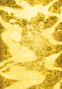 Abstract Yellow Modern Rug, abs1251yw