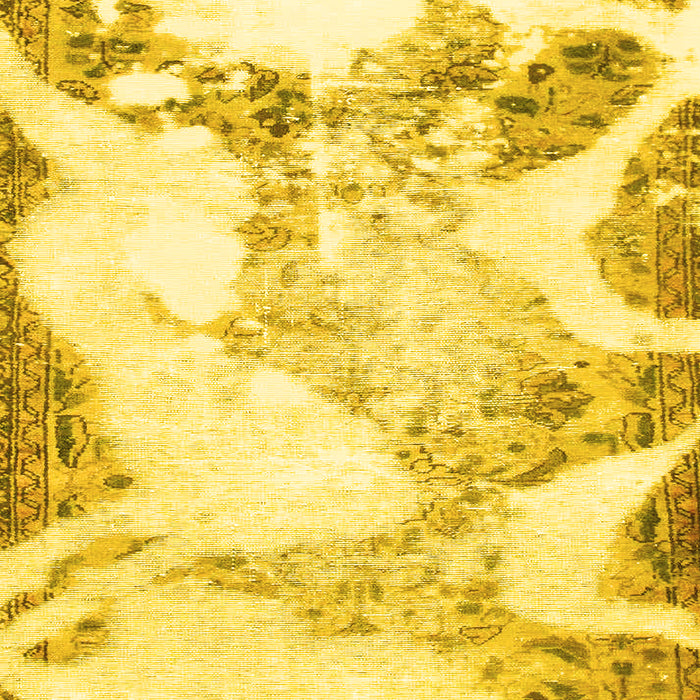 Machine Washable Abstract Yellow Modern Rug, wshabs1251yw