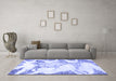 Machine Washable Abstract Blue Modern Rug in a Living Room, wshabs1251blu