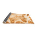 Sideview of Abstract Orange Modern Rug, abs1251org