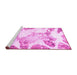 Sideview of Machine Washable Abstract Pink Modern Rug, wshabs1251pnk