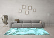 Machine Washable Abstract Light Blue Modern Rug in a Living Room, wshabs1251lblu