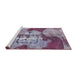 Sideview of Machine Washable Abstract Purple Rug, wshabs1252