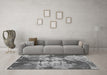 Machine Washable Abstract Gray Modern Rug in a Living Room,, wshabs1252gry