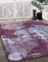 Abstract Purple Modern Rug, abs1252