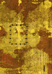 Abstract Yellow Modern Rug, abs1252yw