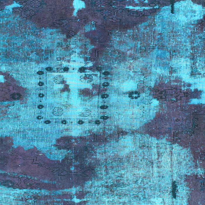 Square Machine Washable Abstract Light Blue Modern Rug, wshabs1252lblu