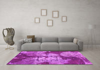 Machine Washable Abstract Pink Modern Rug, wshabs1252pnk