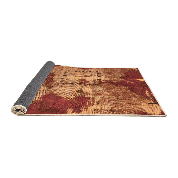 Sideview of Abstract Orange Modern Rug, abs1252org