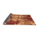 Sideview of Abstract Orange Modern Rug, abs1252org