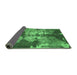 Sideview of Abstract Emerald Green Modern Rug, abs1252emgrn