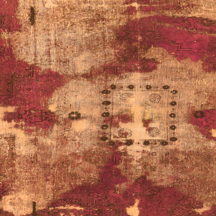 Square Abstract Orange Modern Rug, abs1252org