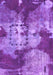 Machine Washable Abstract Purple Modern Area Rugs, wshabs1252pur