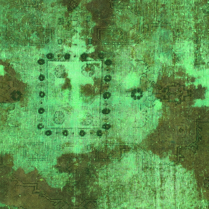 Machine Washable Abstract Green Modern Area Rugs, wshabs1252grn