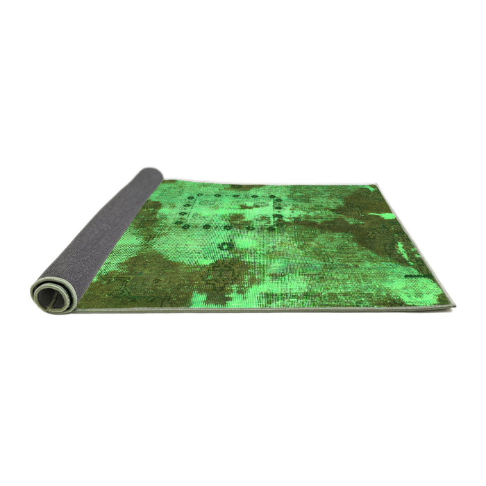Sideview of Abstract Green Modern Rug, abs1252grn