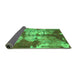 Sideview of Abstract Green Modern Rug, abs1252grn