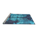 Sideview of Machine Washable Abstract Light Blue Modern Rug, wshabs1252lblu