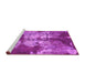 Sideview of Machine Washable Abstract Pink Modern Rug, wshabs1252pnk