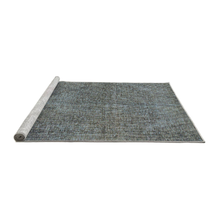 Sideview of Machine Washable Abstract Gunmetal Gray Rug, wshabs1253