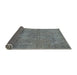 Sideview of Abstract Gunmetal Gray Modern Rug, abs1253