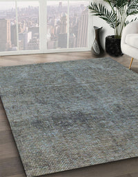 Abstract Gunmetal Gray Modern Rug, abs1253