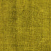 Square Machine Washable Abstract Yellow Modern Rug, wshabs1253yw