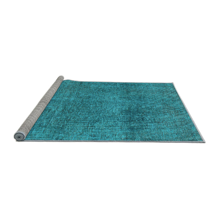 Sideview of Machine Washable Abstract Light Blue Modern Rug, wshabs1253lblu