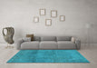 Machine Washable Abstract Light Blue Modern Rug in a Living Room, wshabs1253lblu