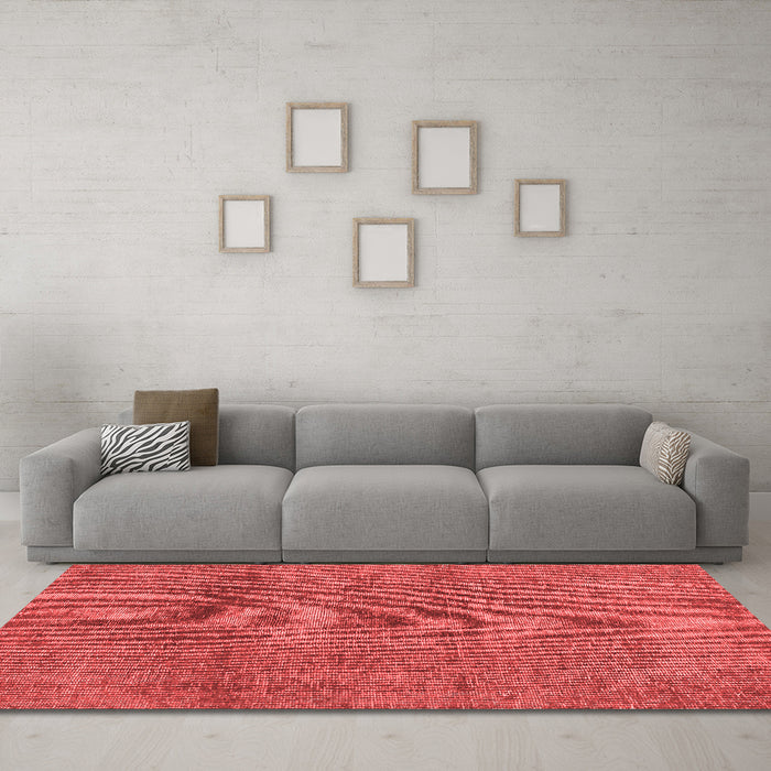 Modern Red Washable Rugs