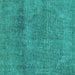 Square Machine Washable Abstract Turquoise Modern Area Rugs, wshabs1253turq