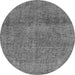 Round Abstract Gray Modern Rug, abs1253gry