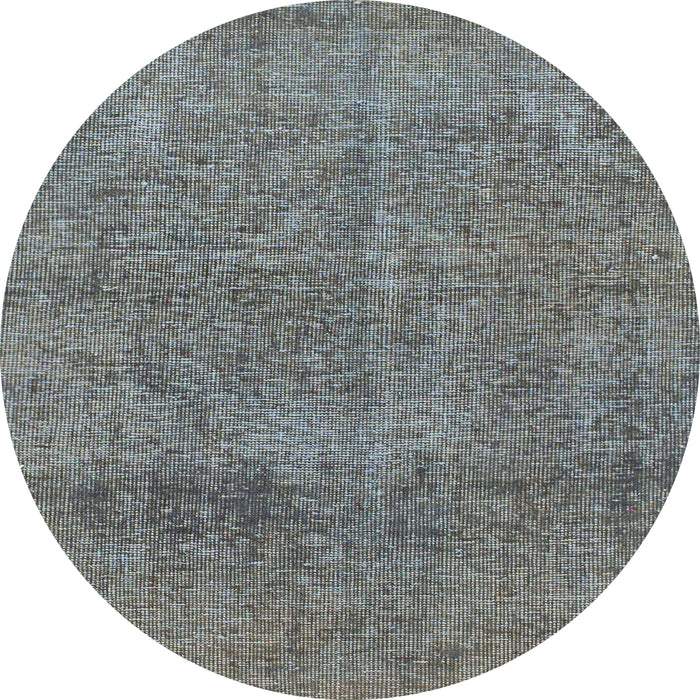 Round Machine Washable Abstract Gunmetal Gray Rug, wshabs1253