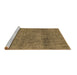 Sideview of Machine Washable Abstract Brown Modern Rug, wshabs1253brn