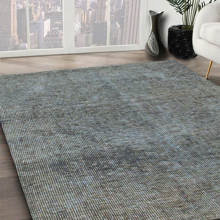Machine Washable Abstract Gunmetal Gray Rug in a Family Room, wshabs1253