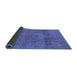 Sideview of Abstract Blue Modern Rug, abs1253blu