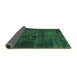 Sideview of Patchwork Green Transitional Rug, abs1254grn