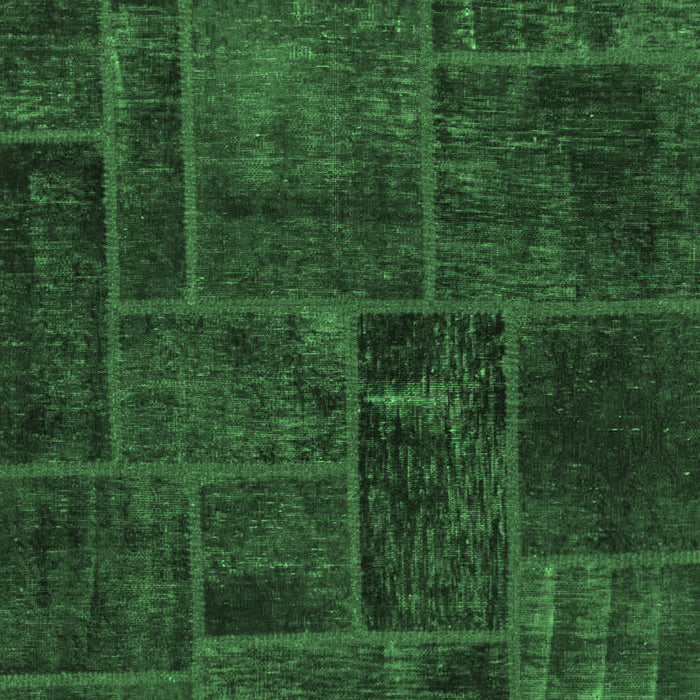 Machine Washable Patchwork Emerald Green Transitional Area Rugs, wshabs1254emgrn